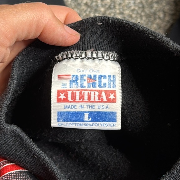 Vintage Trench Ultra Wisconsin Badgers Rose Bowl 1994 Black Sweatshirt Large - Picture 8 of 9